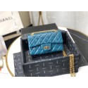 Chanel Shoulder Bag Original Leather Blue AS0874 Gold HV01035DO87