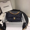 Chanel Shoulder Bag Original Leather Navy 50938 Gold HV11729Kd37