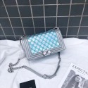 Chanel Small BOY CHANEL Handbag A67086 blue HV06074nB26