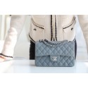 Chanel Small Classic Handbag Sheepskin & silver-Tone Metal A01113 grey HV02701EC68