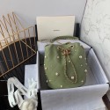 Chanel small drawstring bag Lambskin & Gold Metal AS2322 green HV05755Va47