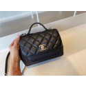 Chanel small flap bag Calfskin & Gold-Tone Metal A93749 black HV02019FA31