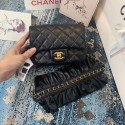 Chanel small flap bag Lambskin & Gold-Tone Metal AS2203 black HV04781wn15