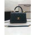 Chanel Small Flap Bag with Top Handle A92990 blue HV06167tQ92