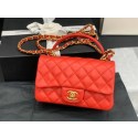 Chanel small tote bag Sheepskin & Gold-Tone Metal AS8816 red HV04989Zr53