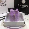 Chanel velvet Drawstring bag AS1894 Lavender HV02730mm78