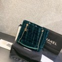 Chanel velvet Shoulder Bag AS1516 blue HV00241Yf79