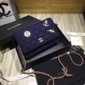 CHANEL Wallet on Chain A70334 Navy Blue HV05172Rk60