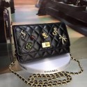 Chanel WOC Flap Bag B33814 black HV06691wv88