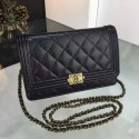 Chanel WOC Mini Shoulder Bag 33815 BOY black gold chain HV10972fo19
