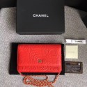 Chanel WOC Mini Shoulder Bag A33814 red gold chain HV00866xh67