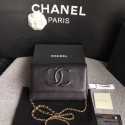 Chanel WOC Mini Shoulder Bag Original Caviar leather B33814 black gold chain HV04704Sy67