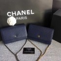 Chanel WOC Mini Shoulder Bag Original Caviar leather V33814 dark blue HV04841nE34
