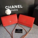 Chanel WOC Mini Shoulder Bag Original Caviar leather V33814 red HV05678KX22