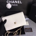 Chanel WOC Mini Shoulder Bag Original Caviar leather V33814 white HV06495uT54