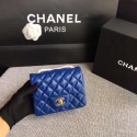 Cheap Chanel Classic Flap Bag original Sheepskin Leather 1115 blue gold chain HV00165ZZ98