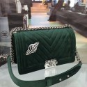 Cheap Copy Chanel LE BOY Shoulder Bag Original velvet universe C67086 green HV07959Eq45