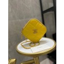 Cheap Copy Chanel small diamond bag Grained Calfskin & Gold-Tone Metal AS2201 yellow HV01389Eq45