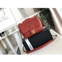 Cheap Copy Chanel small flap bag Lambskin & Gold Metal AS1357 red HV01024Eq45