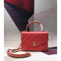 Cheap Fake Chanel Sheepskin & gold-Tone Metal small Tote Bag AS0625 red HV00129BC48