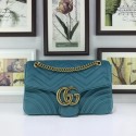 Cheap Gucci GG Marmont Medium Velvet Shoulder Bag 443496 light blue HV00743sJ42