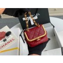 Copy 1:1 Chanel Original mini Magnet buckle bag AS1885 red HV01217xD64