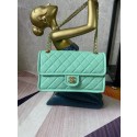 Copy Best Chanel flap bag Grained Calfskin AS2358 light green HV05143Qc72