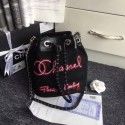 Copy Chanel Drawstring Bag A57540 Black HV04546Kn92