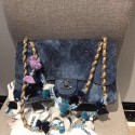 Copy Chanel Flap Bag Original Denim Shoulder Bag D1113 blue HV05776Zn71