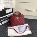 Copy Chanel Flap Bag vanity case Calfskin & Gold-Tone Metal A57905 Burgundy HV02491Zn71