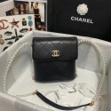 Copy Chanel small hobo bag AS2503 black HV07101Kn92