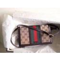 Copy Gucci GG top quality canvas shoulder bag 409439 Brown HV07466Kn92