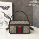 Copy Gucci Ophidia GG Mini Shoulder Bag 598130 brown HV01294Ey31