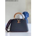 Copy Louis Vuitton CAPUCINES Original Leather PM M48865 black HV04316Zn71