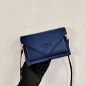 Copy Prada Saffiano leather mini-bag 1BP020 blue HV06871Zn71