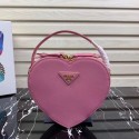 Copy Prada Saffiano Original Leather Tote Heart Bag 1BH144 Rose HV11481Kn92