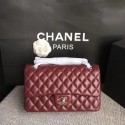 Designer Chanel Flap Original sheepskin Leather Shoulder Bag CF1112 Wine silver chain HV00609vs94