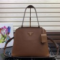 Designer Prada Matinee handbag 1BA249 Brown HV04579vs94