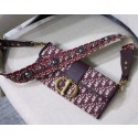 Dior 30 MONTAIGNE EMBROIDERED CANVAS Clutch bag M9206 burgundy HV07756dw37