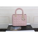 Dior 99002 original leather handbag pink HV03208yC28