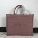 DIOR BOOK TOTE BAG IN EMBROIDERED CANVAS C1286 pink HV01012cP15