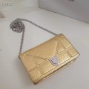 Dior DIORAMA leather Chain bag S0328 gold HV01770TP23