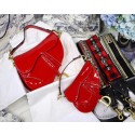 Dior MINI SADDLE BAG IN red patent calfskin M0447 HV00671bW68