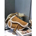 DIOR SADDLE BAG Camel-Colored Shearling M0446C HV01060xa43
