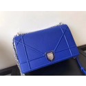 DIORAMA FLAP BAG IN BLUE GRAINED CALFSKIN WITH LARGE CANNAGE DESIGN M0422 HV08247uU16