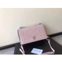 DIORAMA FLAP BAG IN POWDER PINK GRAINED CALFSKIN WITH LARGE CANNAGE DESIGN HV10685HW50