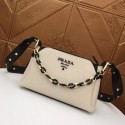 Fake 1:1 Prada Calf leather shoulder bag 2032 white HV01552YK70