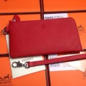 Fake 2015 Hermes 7-shaped zipper wallet 509 red HV00546Qv16