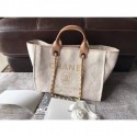 Fake Best Chanel Canvas Original Leather Shoulder Shopping Bag A2369 creamy HV01056Nk59