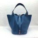 Fake Best Hermes Picotin Lock 22cm Bags togo Leather 1048 Blue HV00736Nk59